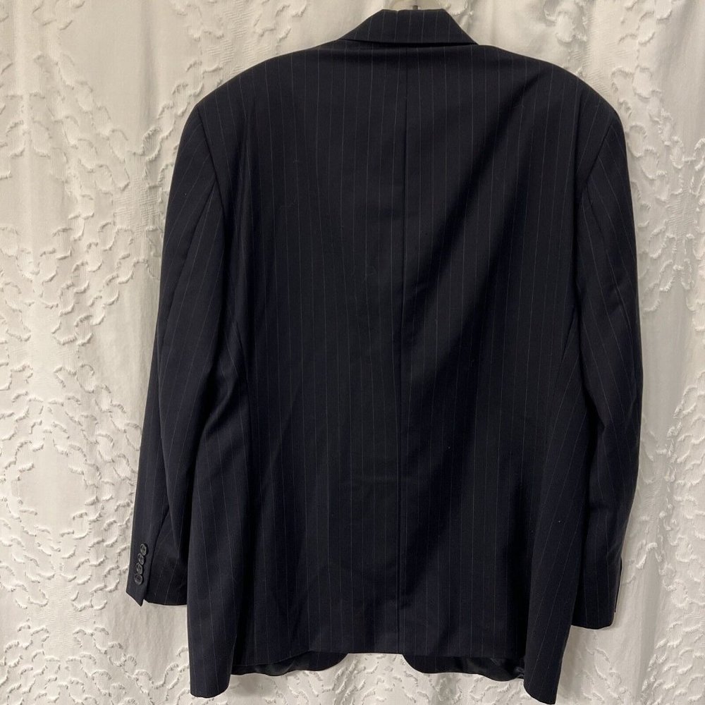 Ralph Lauren Dillards Blue Pinstriped Suit Jacket Mens 41R Sport Coat Blazer - Picture 2 of 16
